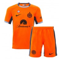 Camisa de Futebol Inter Milan Alessandro Bastoni #95 Equipamento Alternativo Infantil 2024-25 Manga Curta (+ Calças curtas)